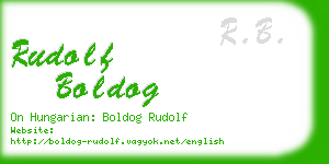 rudolf boldog business card